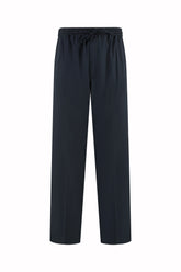 Julian Pants in Cotton and Silk - Dark Navy | Umit Benan