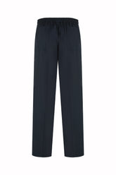 Julian Pants in Cotton and Silk - Dark Navy | Umit Benan