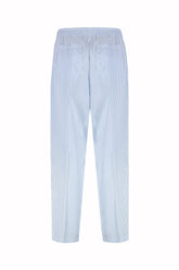 Pantaloni Julian in Seta e Cotone - Azzurro Chiaro | Umit Benan