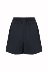 Julian Shorts in Cotton and Silk - Dark Navy | Umit Benan