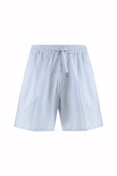 Julian Shorts in Silk and Cotton - Light Blue | Umit Benan