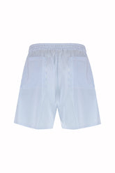 Julian Shorts in Silk and Cotton - Light Blue | Umit Benan