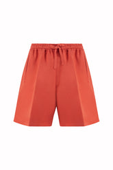 Julian Shorts in Linen and Silk - Tomato | Umit Benan