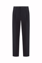 Bernard Trousers in Cotton - Dark Navy | Umit Benan