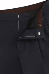 Bernard Trousers in Cotton - Dark Navy | Umit Benan
