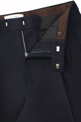 Pantaloni Bernard in Lana Pregiata - Blu Scuro | Umit Benan