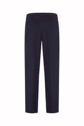 Pantaloni Bernard in Lana Pregiata - Blu Scuro | Umit Benan