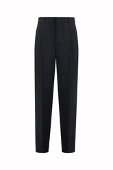 Bernard Tuxedo Trousers in Silk and Wool - Black | Umit Benan