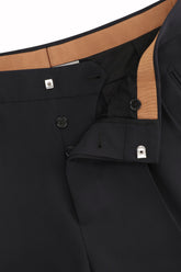 Bernard Tuxedo Trousers in Silk and Wool - Black | Umit Benan