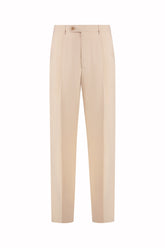 Richard Trousers in Silk - Light Cream | Umit Benan