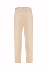 Richard Trousers in Silk - Light Cream | Umit Benan