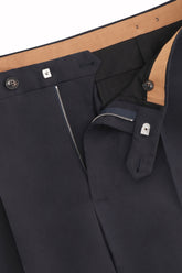 Richard Trousers in Silk - Dark Navy | Umit Benan