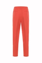Selly Pants in Linen and Silk - Tomato | Umit Benan