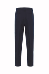 Pantaloni Selly in Seta - Blu Scuro | Umit Benan