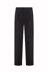 Carpenter Trousers in Cotton - Dark Navy | Umit Benan