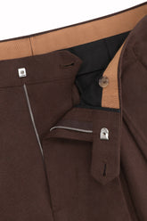 Johnny Trousers in Linen and Wool - Brown | Umit Benan