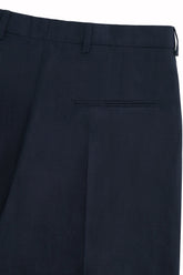 Pantaloni Johnny in Lino e Lana - Blu Marino | Umit Benan