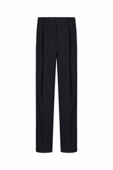 Pantaloni Johnny in Lana Pregiata - Blu Scuro | Umit Benan