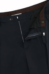 Pantaloni Johnny in Lana Pregiata - Blu Scuro | Umit Benan