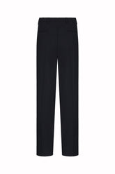 Pantaloni Johnny in Lana Pregiata - Blu Scuro | Umit Benan