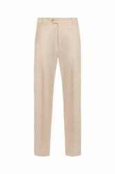 Matt Trousers in Cotton - Cream | Umit Benan