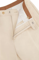 Matt Trousers in Cotton - Cream | Umit Benan