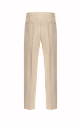 Matt Trousers in Cotton - Cream | Umit Benan