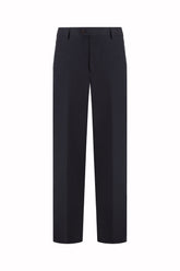 Matt Trousers in Cotton - Dark Navy | Umit Benan