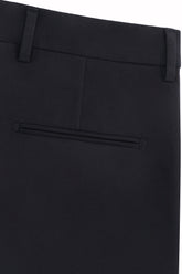 Matt Trousers in Cotton - Dark Navy | Umit Benan