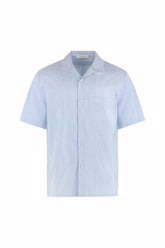 Havana Short Sleeve Shirt in Silk and Cotton - Light Blue | Umit Benan