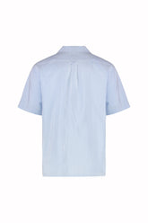 Havana Short Sleeve Shirt in Silk and Cotton - Light Blue | Umit Benan