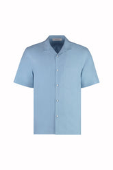 Havana Short Sleeve Shirt in Silk - Sugar Paper | Umit Benan