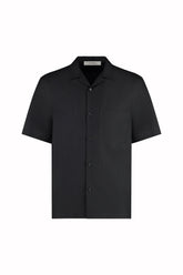 Havana Short Sleeve Shirt in Silk - Black | Umit Benan