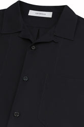 Havana Short Sleeve Shirt in Silk - Black | Umit Benan