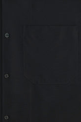 Havana Short Sleeve Shirt in Silk - Black | Umit Benan