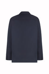 Havana Long Sleeve Shirt in Cotton and Silk - Dark Navy | Umit Benan