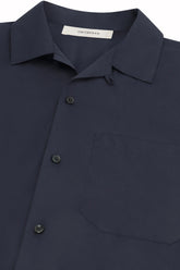 Havana Long Sleeve Shirt in Cotton and Silk - Dark Navy | Umit Benan