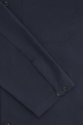 Havana Long Sleeve Shirt in Cotton and Silk - Dark Navy | Umit Benan