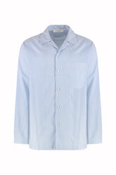 Havana Long Sleeve Shirt in Silk and Cotton - Light Blue | Umit Benan
