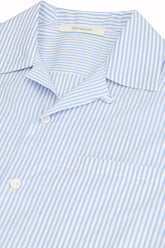 Havana Long Sleeve Shirt in Silk and Cotton - Light Blue | Umit Benan