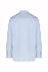 Havana Long Sleeve Shirt in Silk and Cotton - Light Blue | Umit Benan