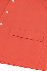 Cuban Shirt in Linen and Silk - Tomato | Umit Benan