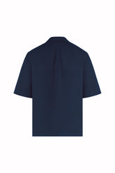 Cuban Shirt in Linen and Silk - Dark Navy | Umit Benan