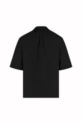 Cuban Shirt in Linen and Silk - Black | Umit Benan