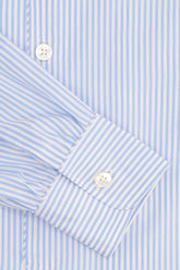 Medina Long Shirt in Silk and Cotton - Light Blue | Umit Benan