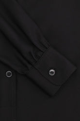 Medina Long Shirt in Silk - Black | Umit Benan