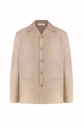 Santiago Overshirt in Silk - Light Cream | Umit Benan