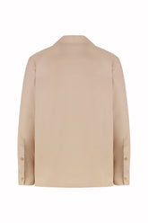 Santiago Overshirt in Silk - Light Cream | Umit Benan