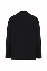 Santiago Overshirt in Silk - Dark Navy | Umit Benan