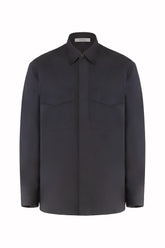 Jonah Overshirt in Silk - Dark Navy | Umit Benan